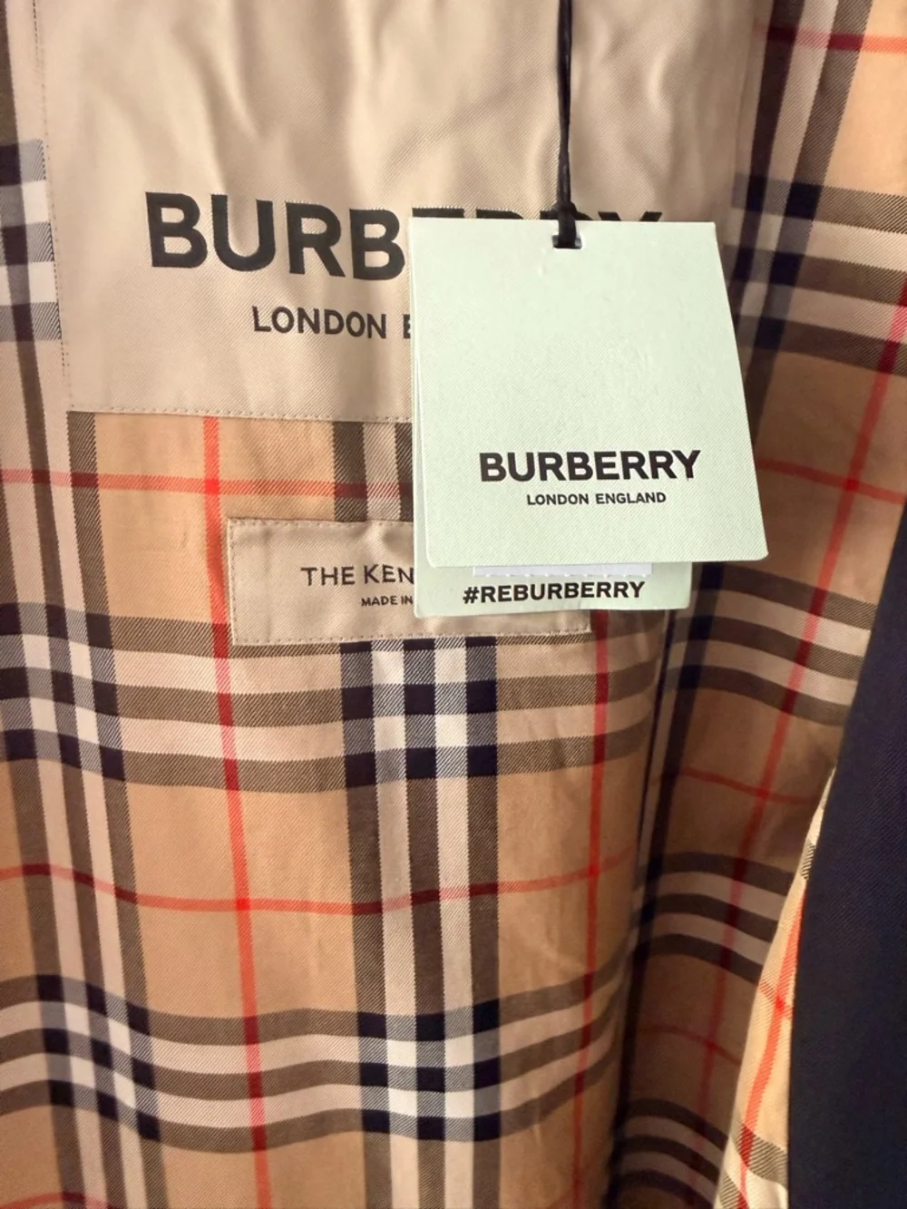 Burberry Kensington Trench Coat Black UK 14 US 12 Made in England Classic Belted - Picture 9 of 16
